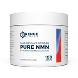 Renue By Science NMN polvo envase, práctico para almacenamiento diario.