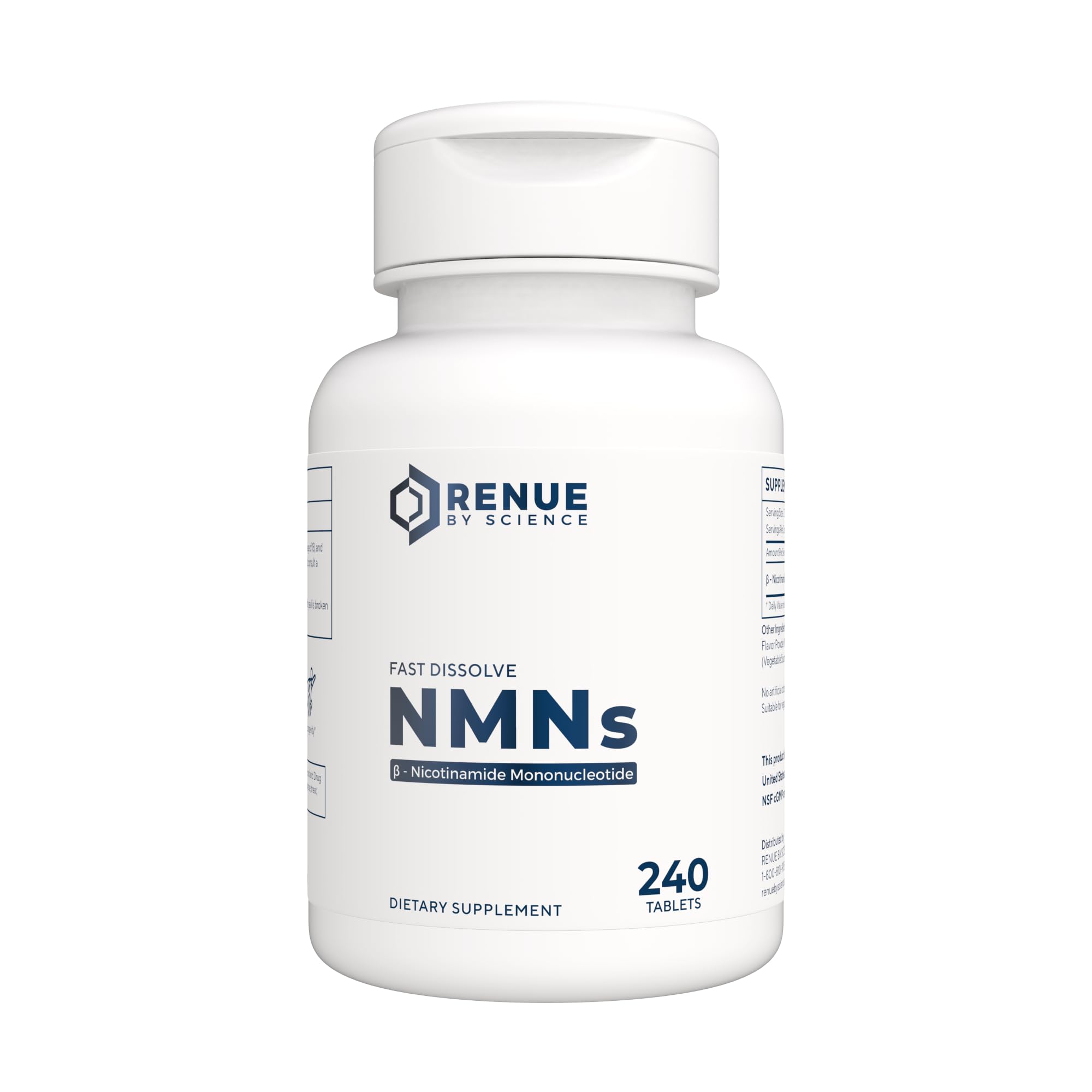 Renue By Science NMN tabletas masticables limón para consumo fácil durante el día