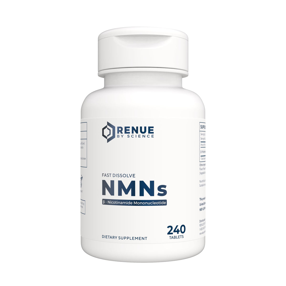 Renue By Science NMN tabletas masticables limón para consumo fácil durante el día