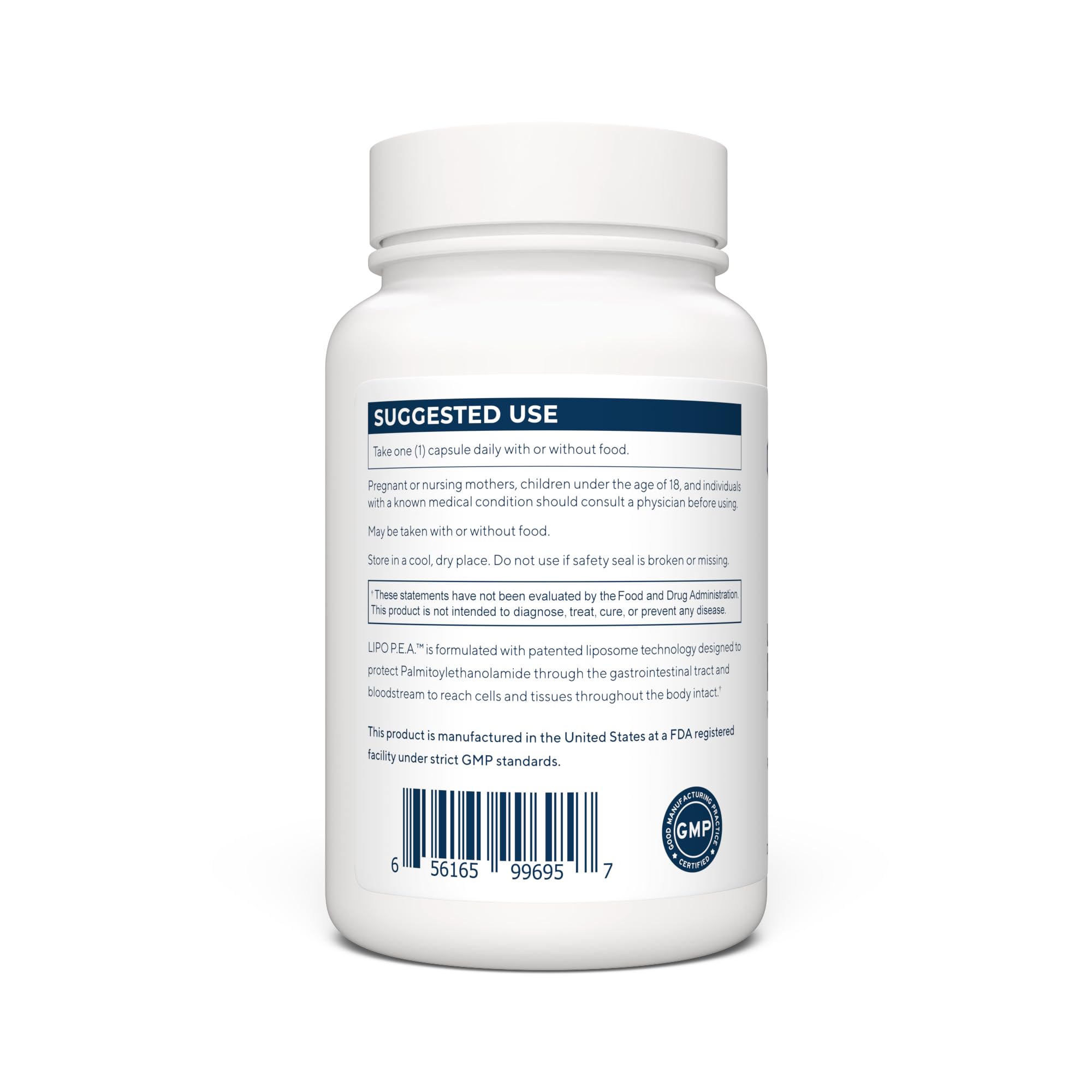 Renue By Science P.E.A. etiqueta describe producto libre de alérgenos