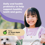 Envase de Renzo's Smile Patrol con 30 tabletas disolubles sabor manzana verde para consumo diario