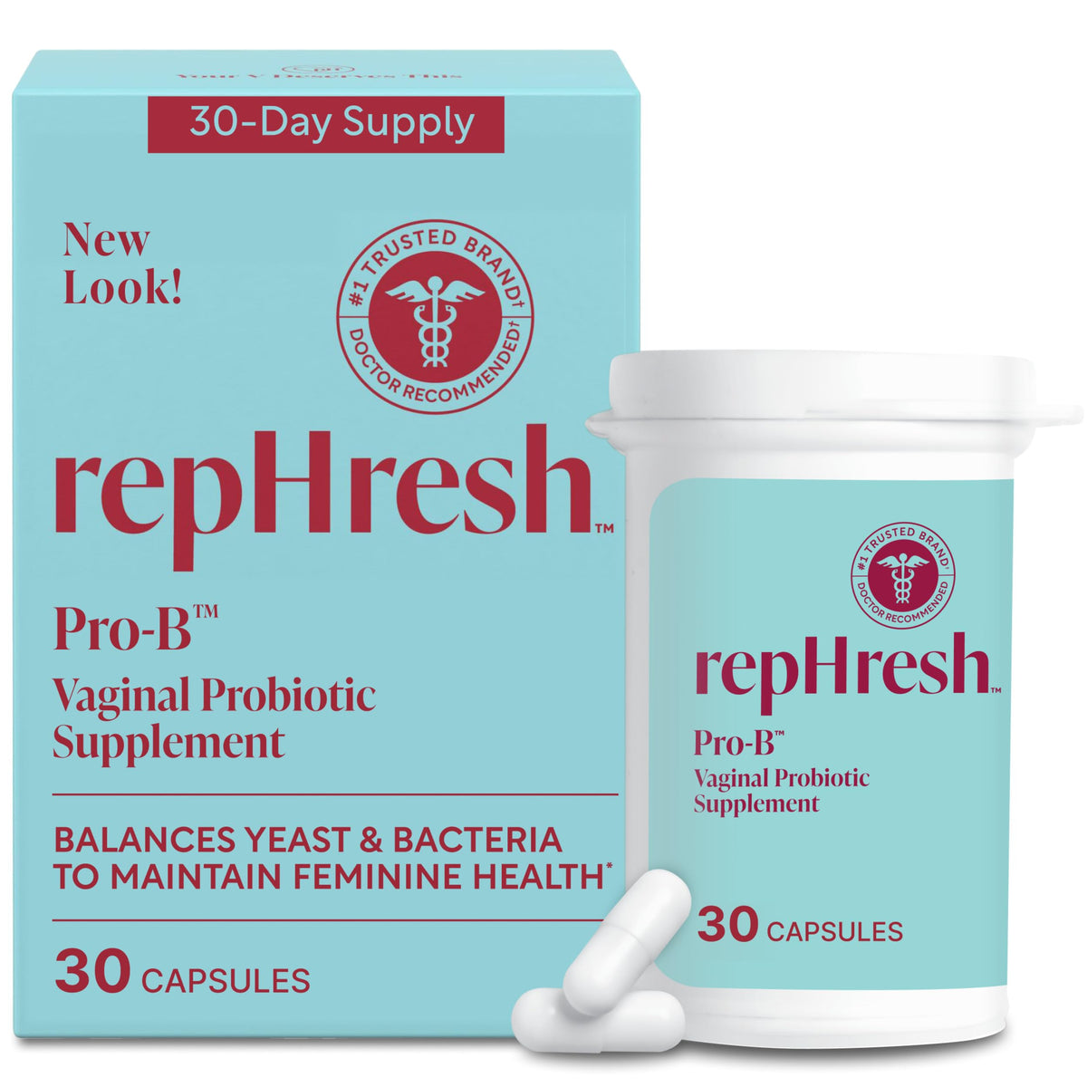 Rephresh Pro-B cápsula en uso diario, apoyo a la salud femenina