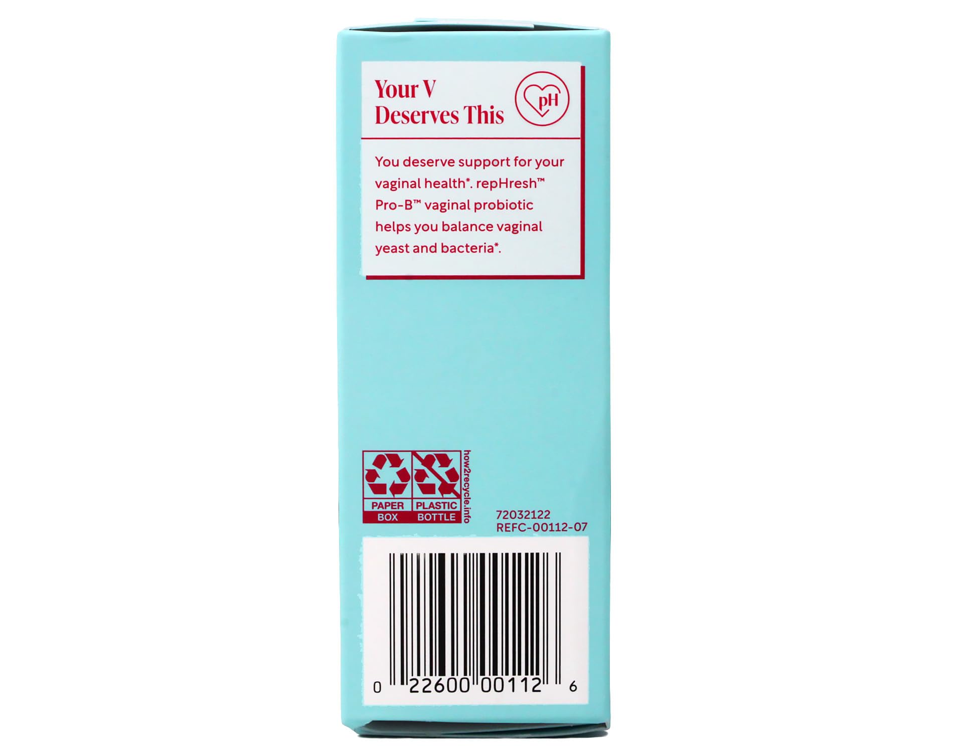 RepHresh Pro-B dosis diaria para cuidado vaginal sin complicaciones