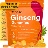 Reprise gomitas de ginseng: empaque frontal y energía suave para el día.