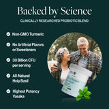 ResBiotic resB Lung Support: hoja vasaka entre los componentes para soporte pulmonar.
