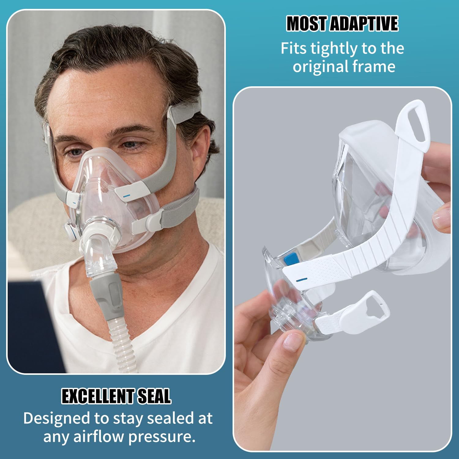 Rescare AirFit F20 Cushion Grande, silicona premium, ofrece un ajuste suave.