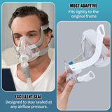 Rescare AirFit F20 Cushion Grande, silicona premium, ofrece un ajuste suave.