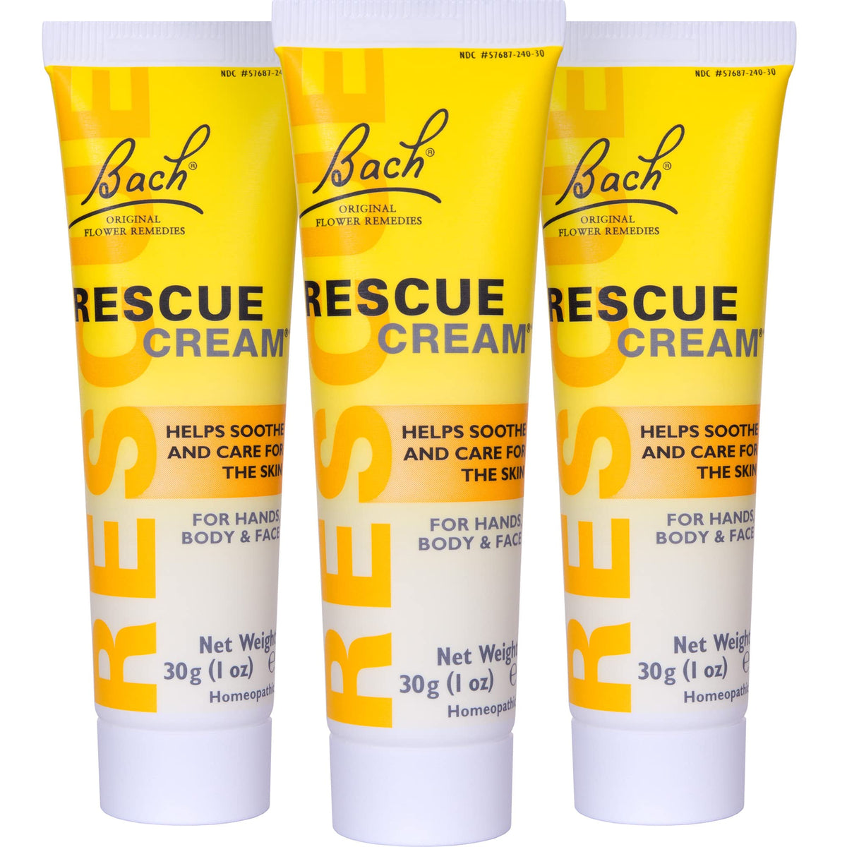 Crema rescate bach, envase compacto para manos suaves e hidratadas.