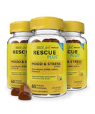 RESCUE Bach Plus Gomitas: botella destacada para apoyo del estado de ánimo durante el día