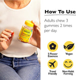 RESCUE Bach Plus Gomitas: ingredientes clave azafrán y GABA para calma