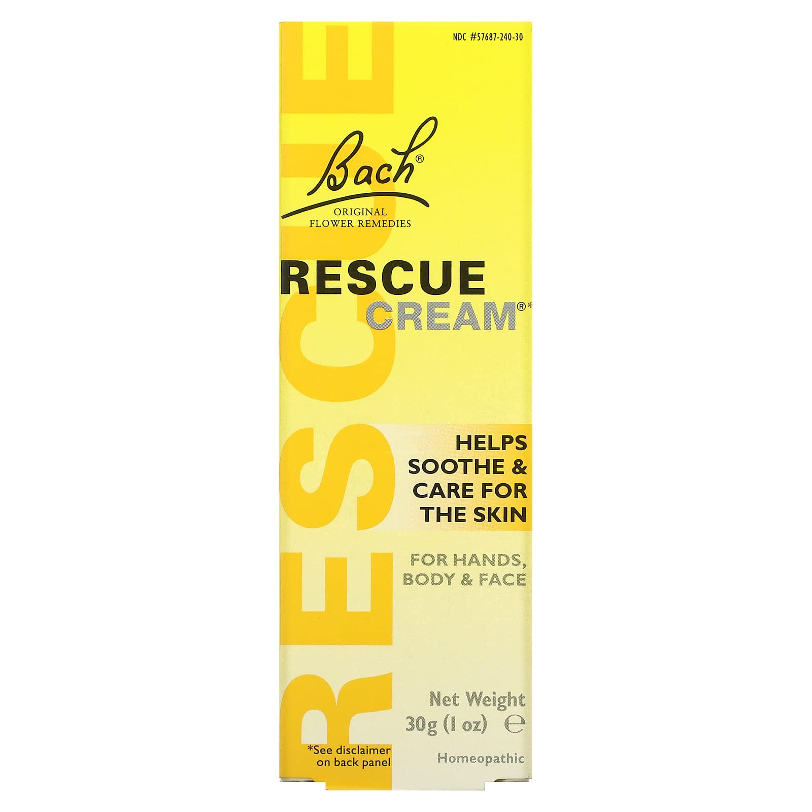 RESCUE Crema de flores Bach, aplicación suave en la mano para uso diario