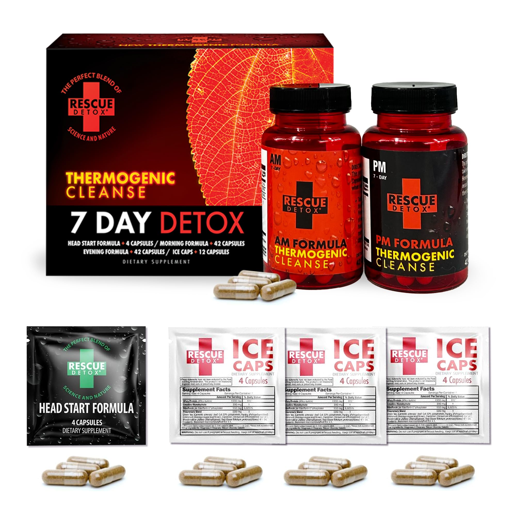 Rescue Detox botella 7 días, inicio ideal para desintoxicación.
