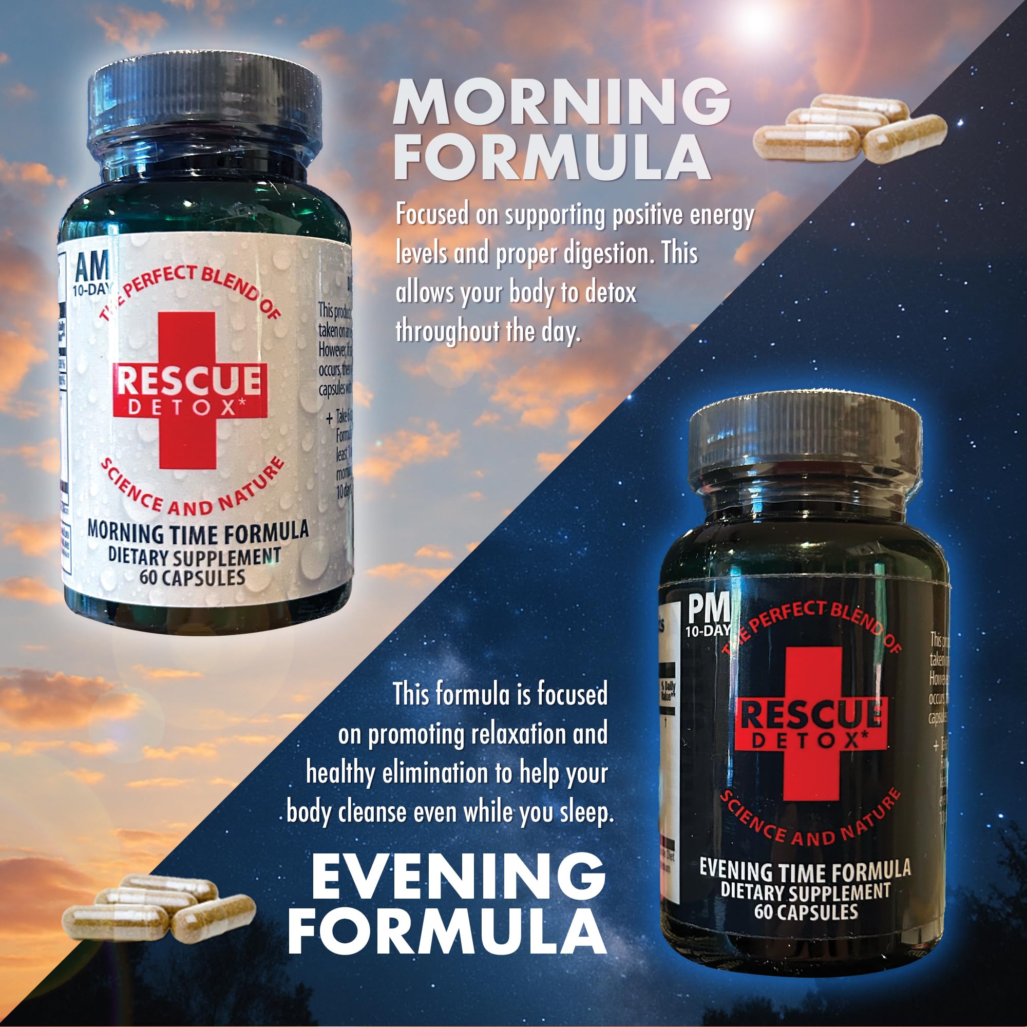 Rescue Detox capsulas-instantaneas: cápsulas de uso inmediato para frescura