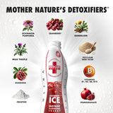 Rescue Detox ICE arándano, envase transparente para ver la claridad del líquido.
