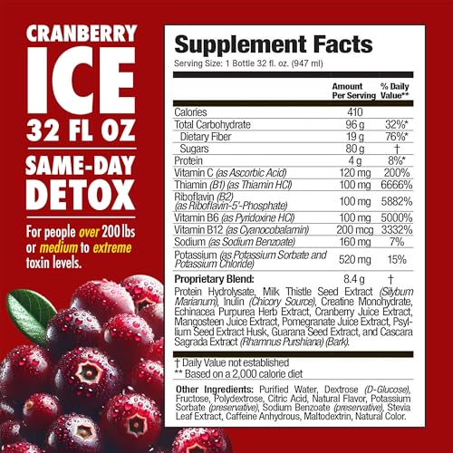 Rescue Detox ICE arándano, etiqueta de diseño visible para identificar el producto fácilmente.