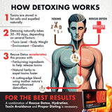 Rescue Detox instrucciones de rutina, guía clara para seguir el plan diario.