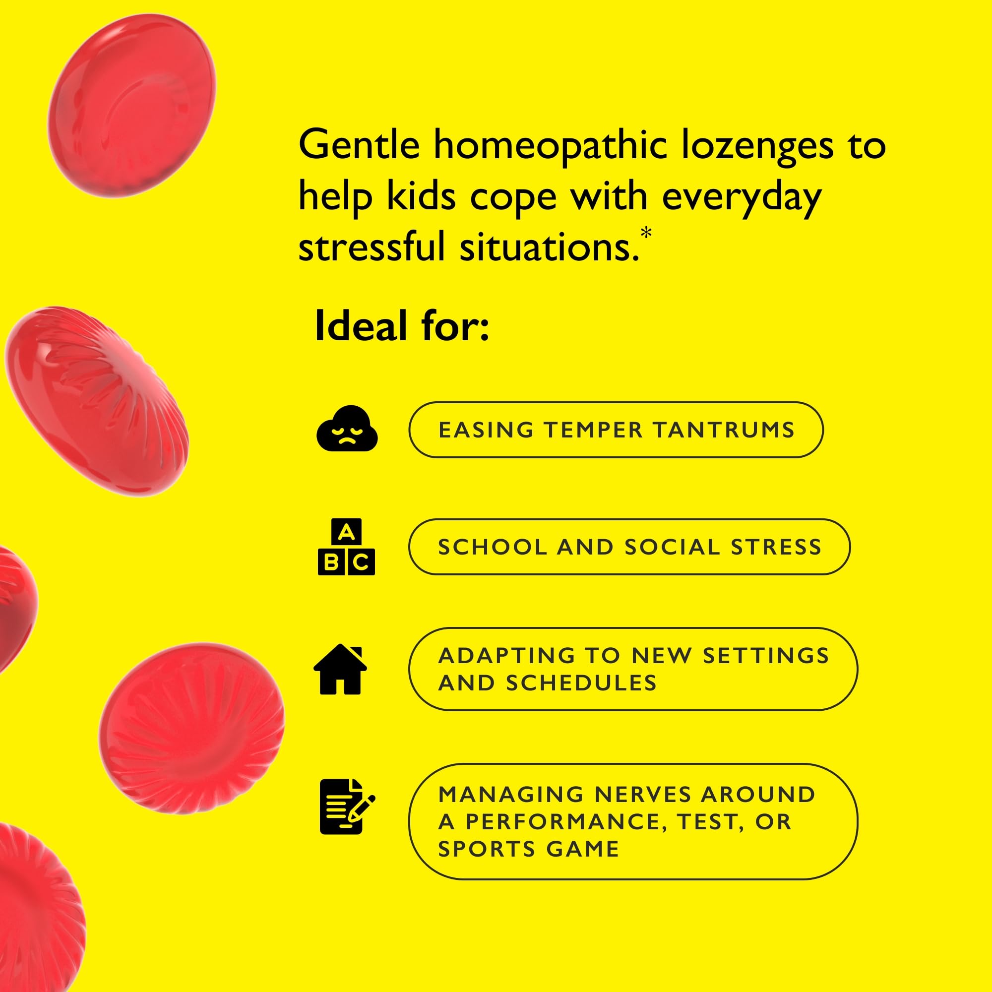 RESCUE KIDS PASTILLAS, ingredientes vegetales para una opción natural.