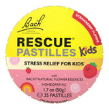 RESCUE KIDS PASTILLAS sabor fresa, empaque compacto para calma suave en casa.