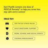 Pastillas RESCUE envase principal 4 unidades, conveniente para llevar.