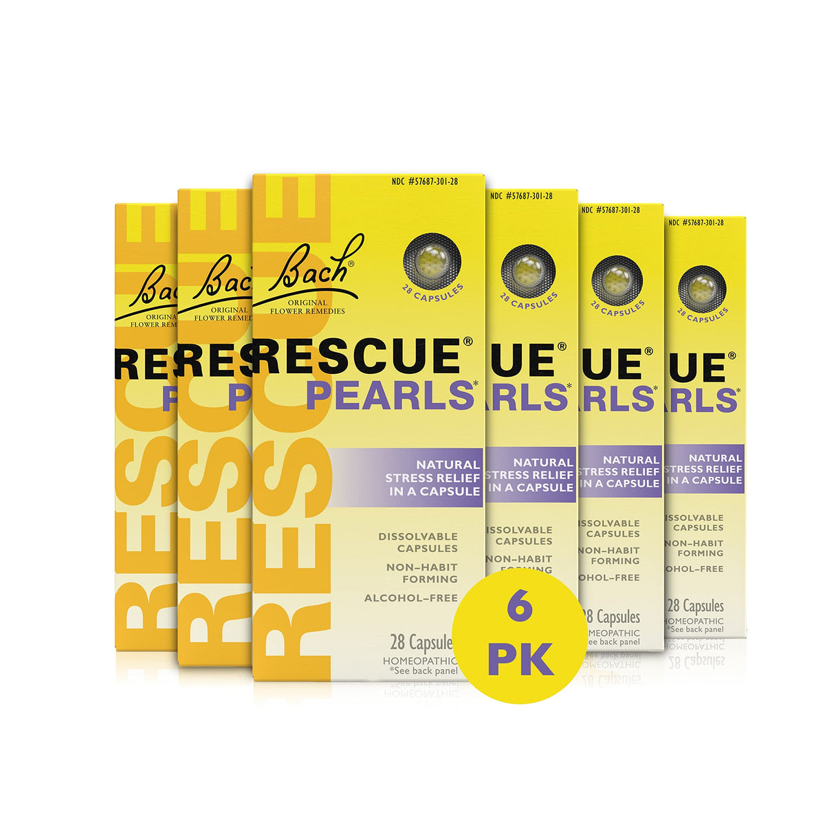 RESCUE PEARLS: cápsulas disolución rápida con sabor naranja vainilla para el estrés diario.