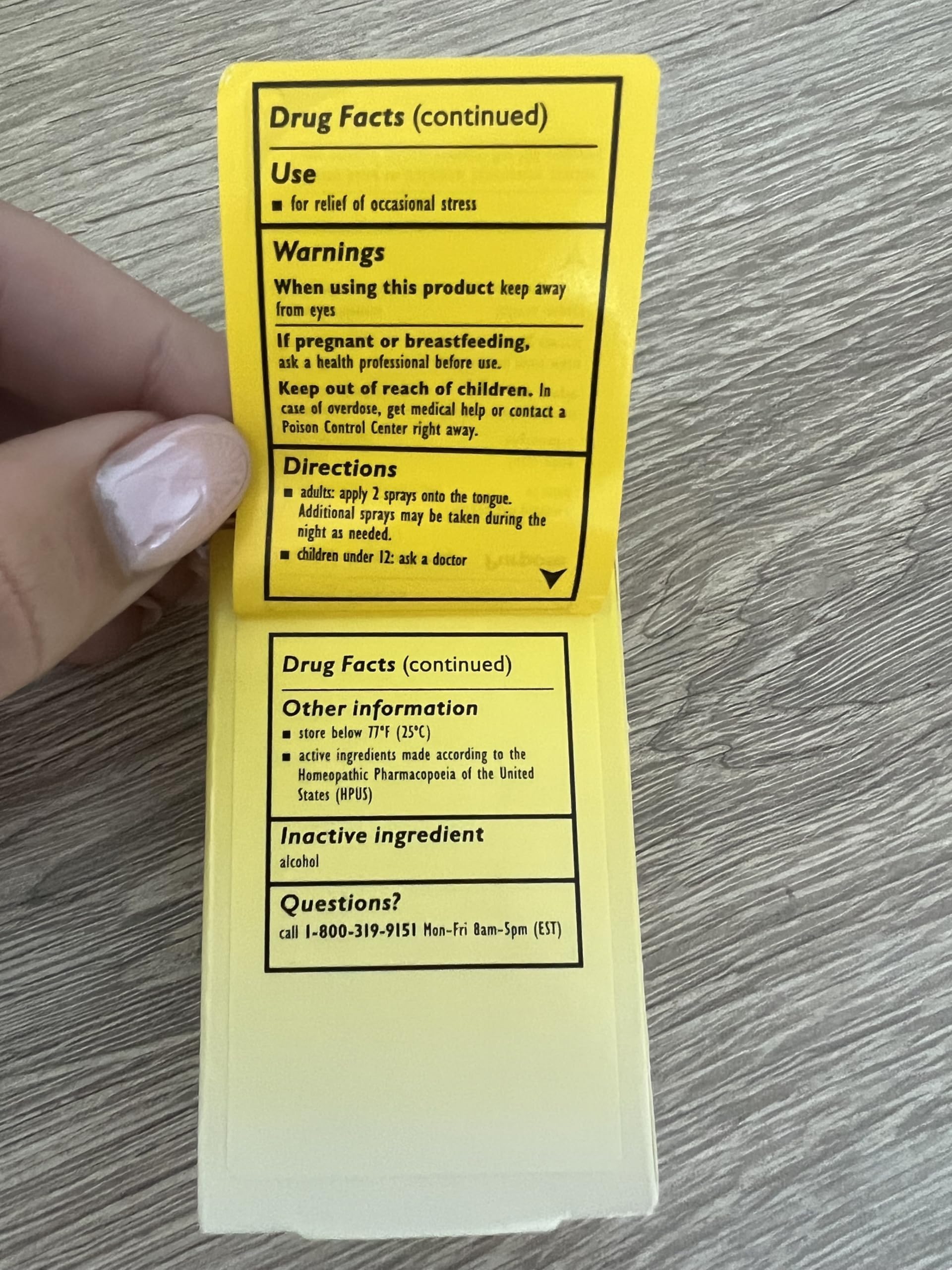 RESCUE Remedio en uso, aplicación suave en la lengua