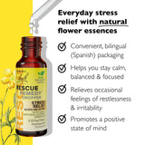 RESCUE REMEDY: gotas en lengua para apoyo suave durante situaciones abrumadoras.