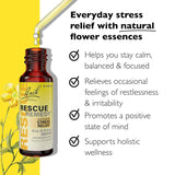 RESCUE REMEDY etiqueta original, fórmula floral confiable para uso diario