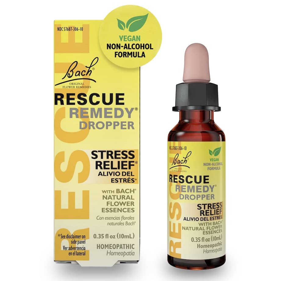 RESCUE REMEDY: gotero de 10 ml listo para uso ante momentos de estrés diario.