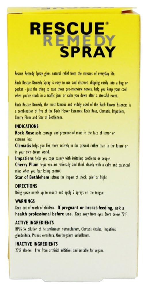 RESCUE Rescue Remedy Spray, aplicación discreta, ideal para mantener la calma durante entrevistas o tráfico