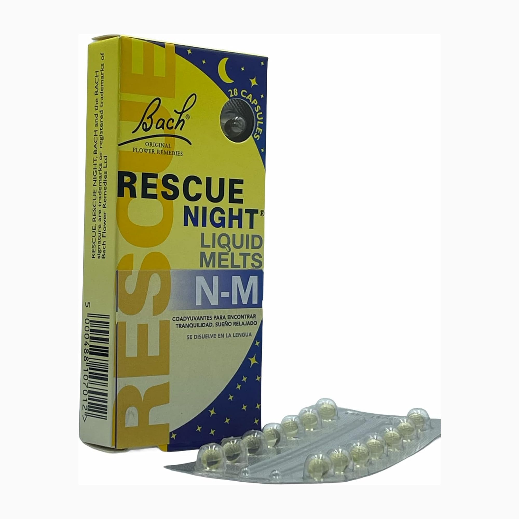 RESCUE SUEÑO Líquido Derretible: sin melatonina para una alternativa suave.