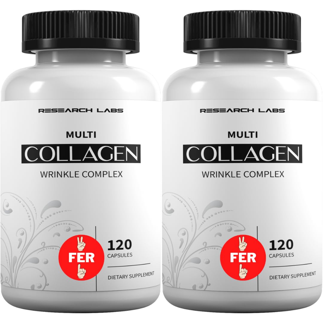Research Labs cápsulas de colágeno 6000 mg diario para piel y articulaciones.