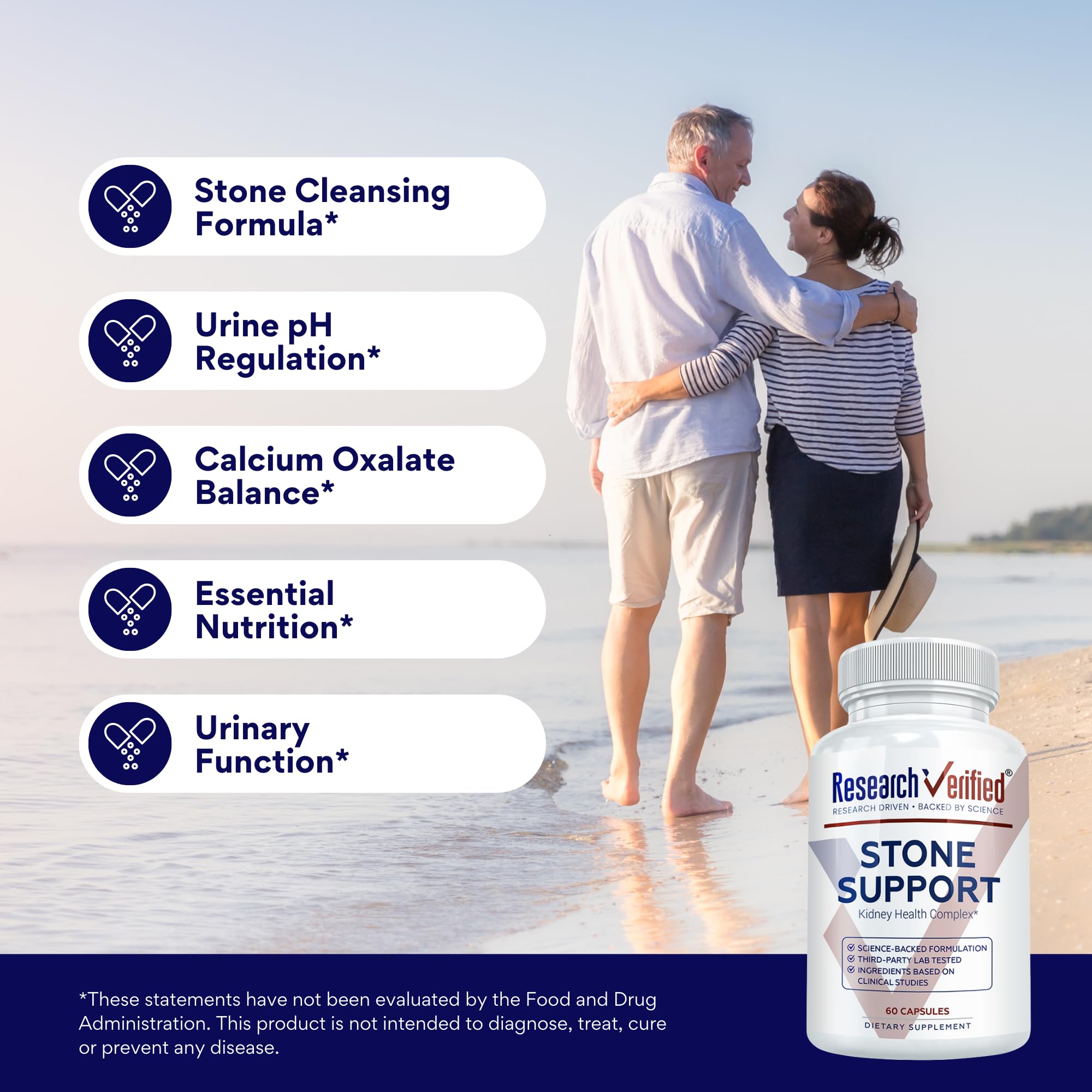 Research Verified Stone Support absorcion mejorada con bio-perine para mayor aprovechamiento.
