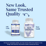 Research Verified etiqueta del producto con ingredientes clave para la salud capilar
