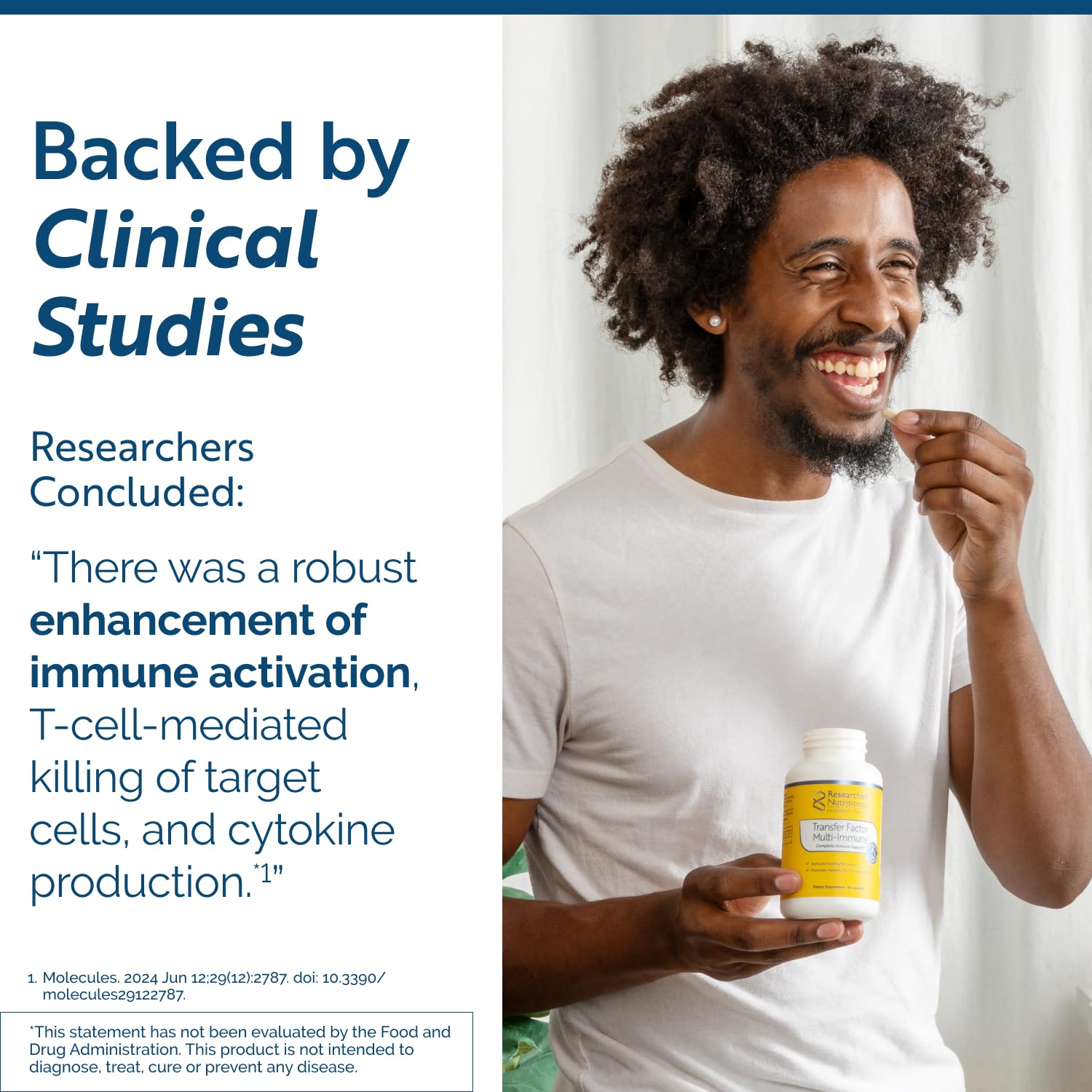 Researched Nutritionals cápsulas en mano para uso diario