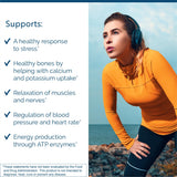 Etiqueta clara de Researched Nutritionals Magnesium Glycinate mostrando información de dosis.
