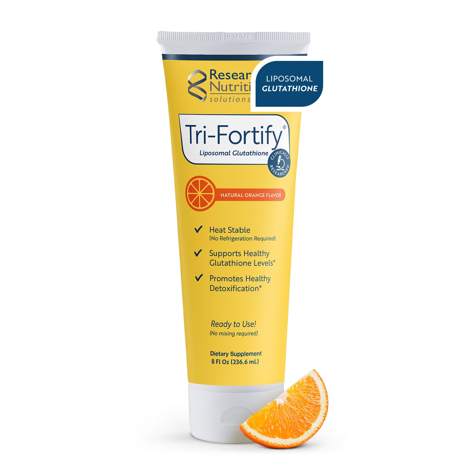 Researched Nutritionals Tri-Fortify glutatión liposomal en botella para uso diario y antioxidante