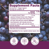 Reserveage Beauty Resveratrol 100 mg cápsulas vegetales para uso diario.