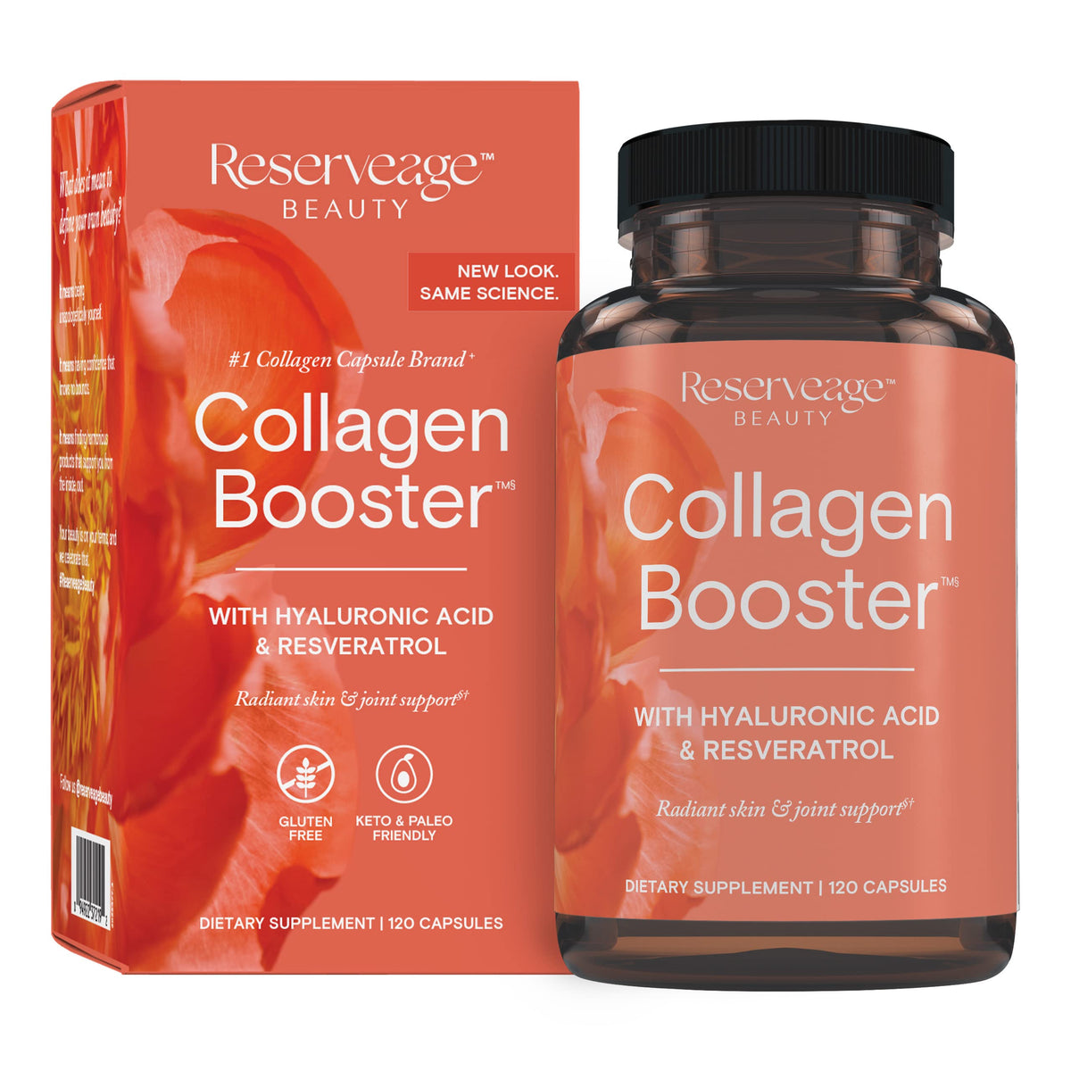 Reserveage Beauty Collagen Booster en empaque elegante para empezar tu rutina de cuidado