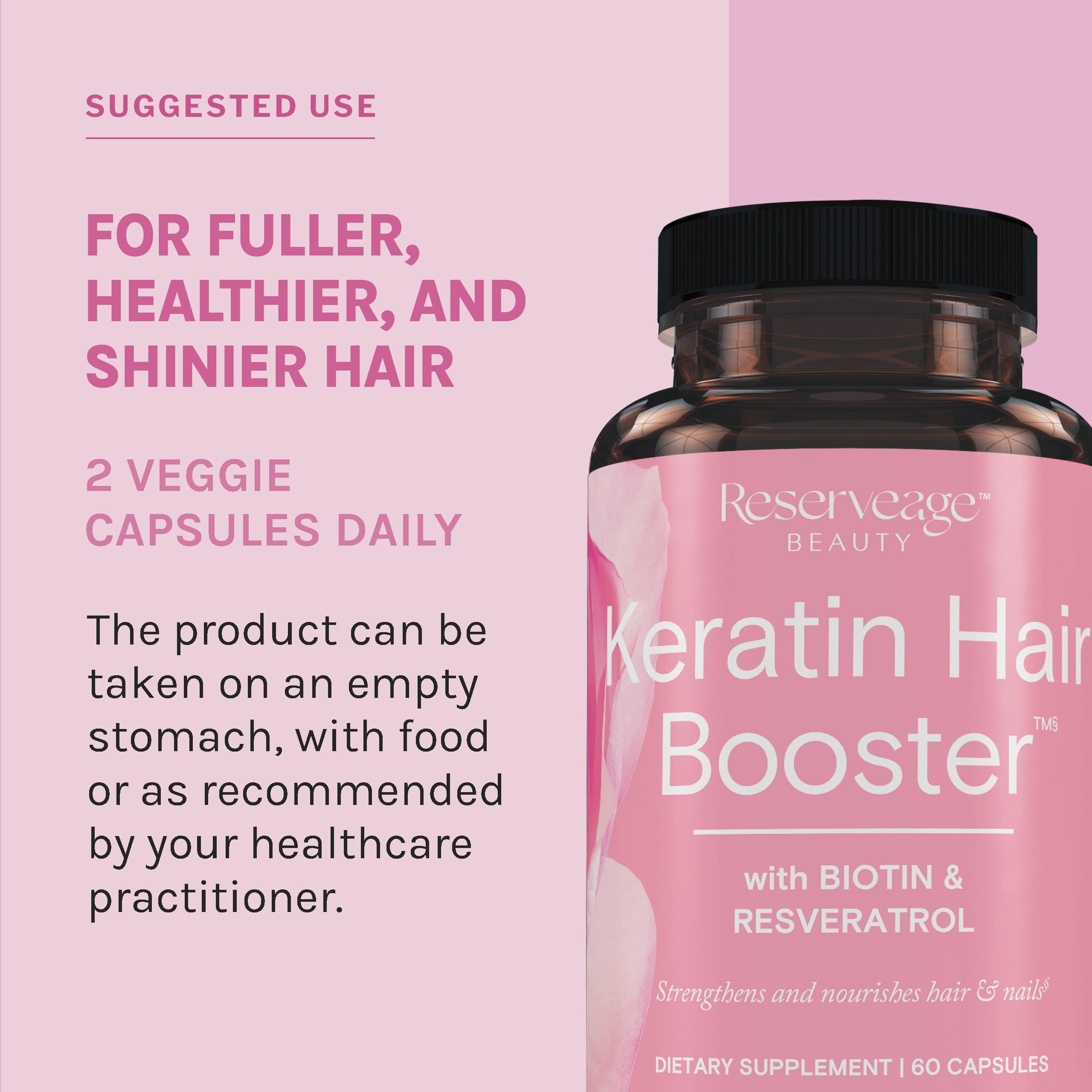 Biotina en Reserveage: cápsulas para fortalecer cabello y uñas.