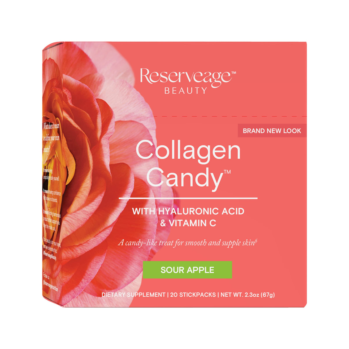 Reserveage Collagen Candy en botella para piel suave y uñas fuertes