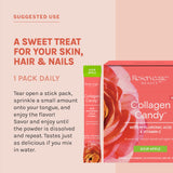 Enfoque en uñas y cabello con caramelos de colágeno Reserveage