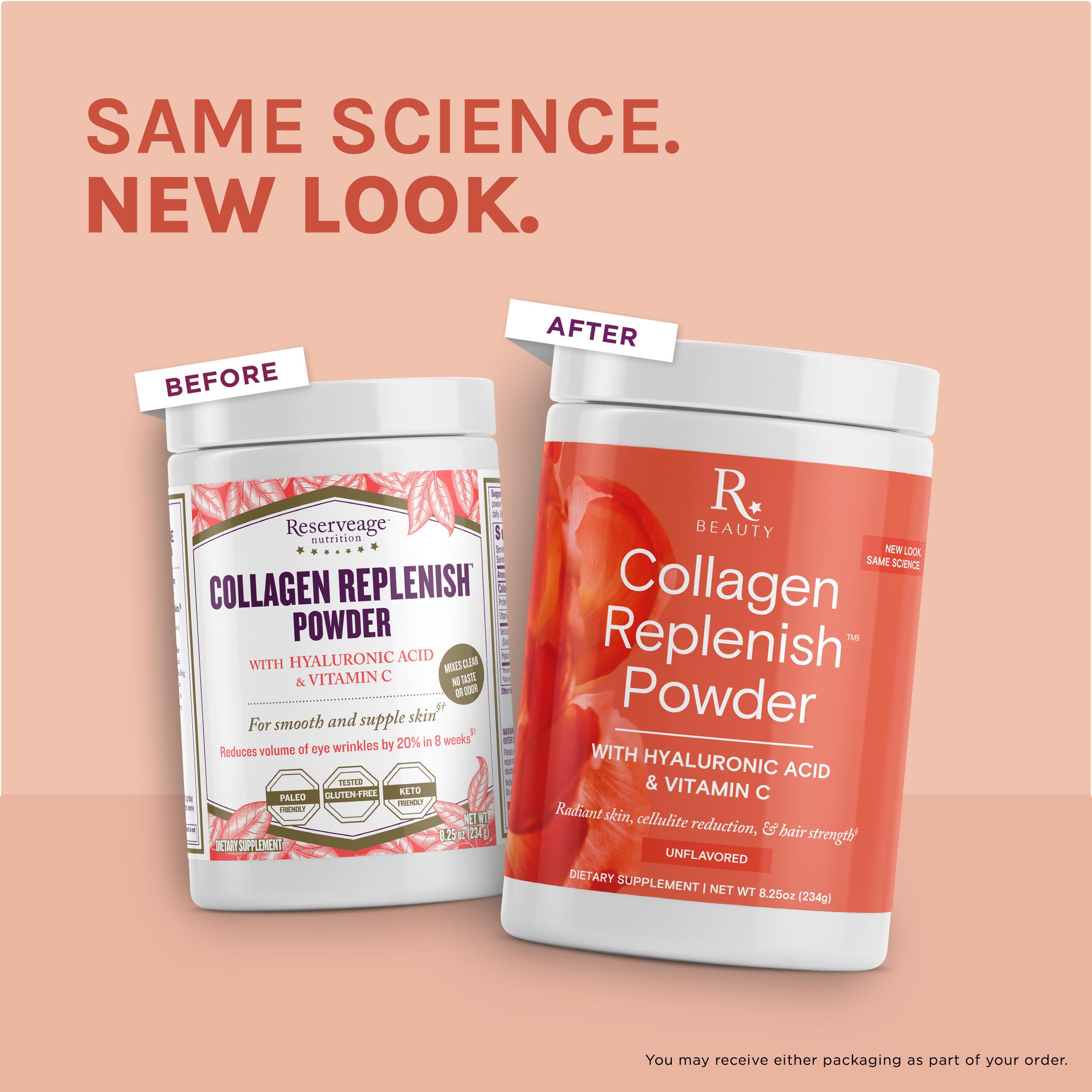 Reserveage Nutrition Polvo de Colágeno Belleza sin conservantes ni rellenos.