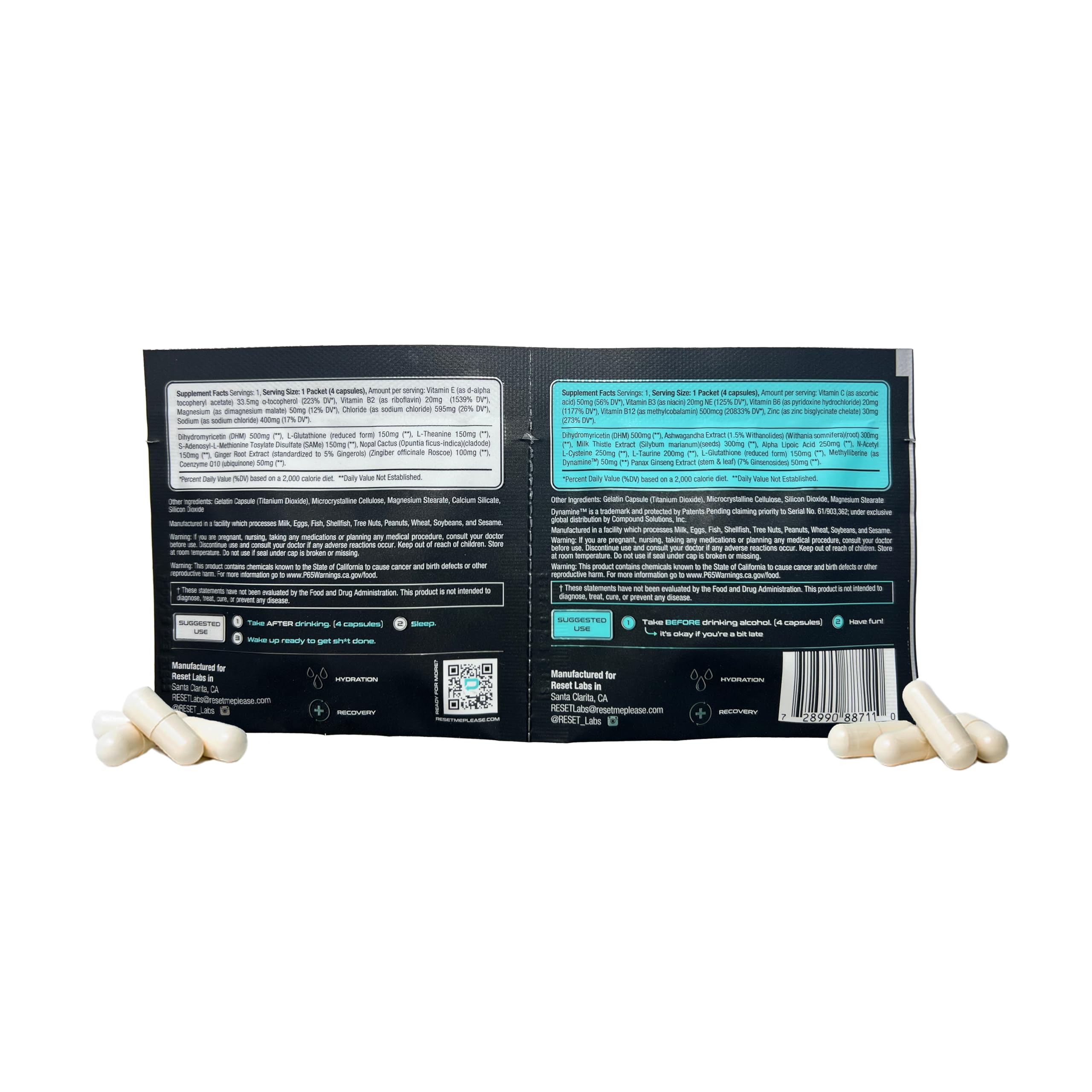 Reset Labs electrolitos para hidratación rápida y estable.