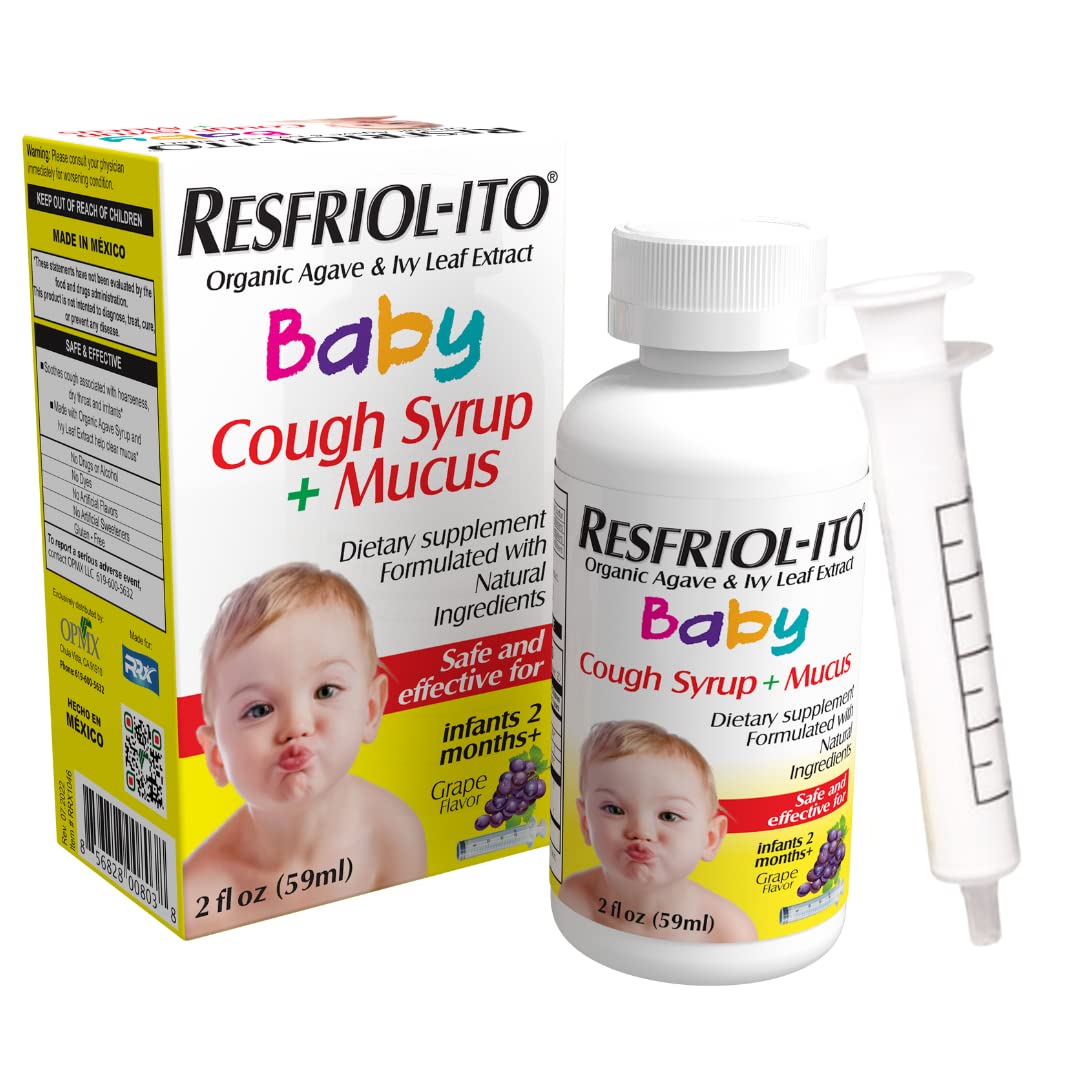 Resfriolito jarabe uva frasco 2 oz, ayuda a calmar la tos con suavidad.
