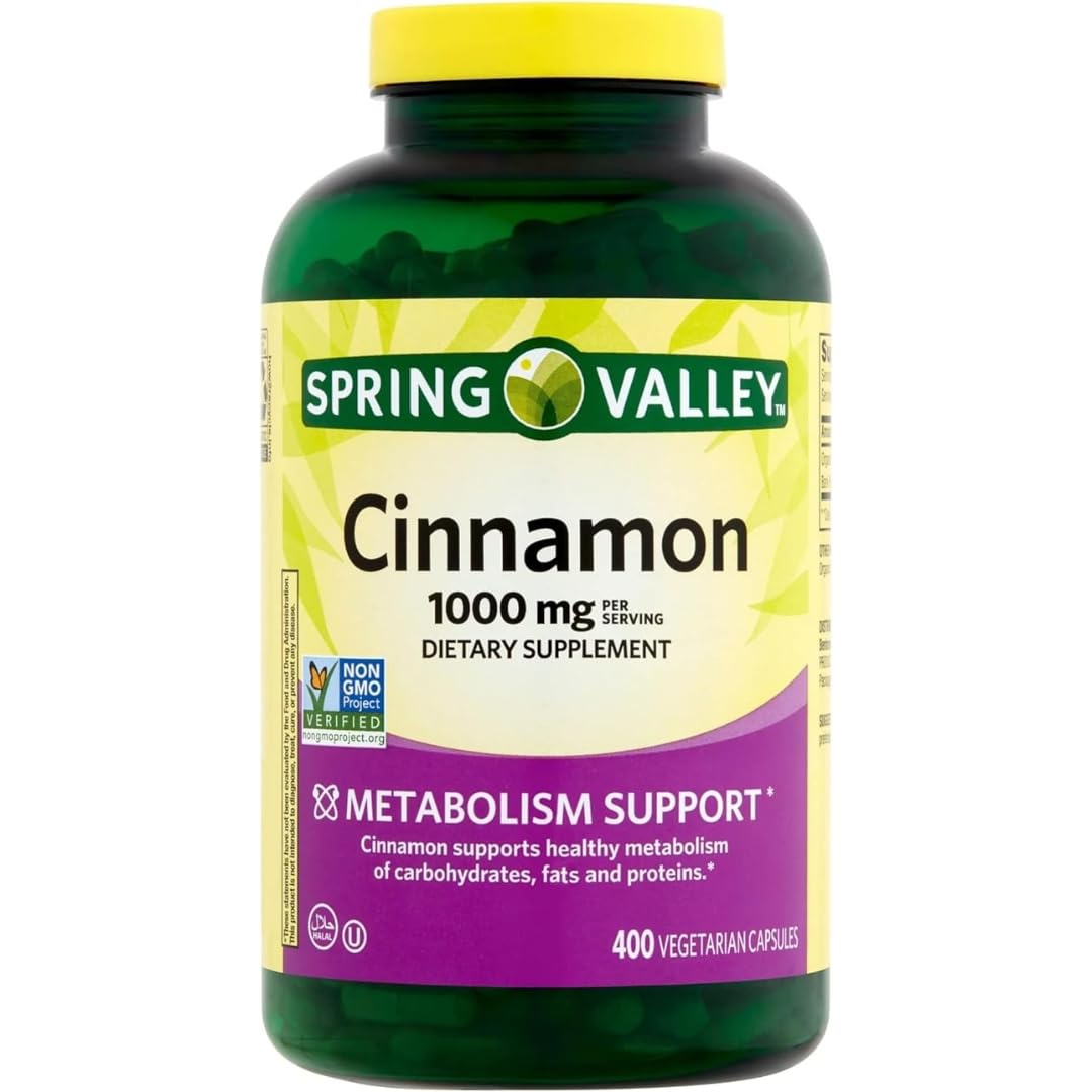 ResMask Spring Valley Cinnamon, cápsulas-1000mg, apoyo al metabolismo durante el día