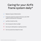 ResMed AirFit F30i: almohadilla bajo nariz reduce marcas y presión facial