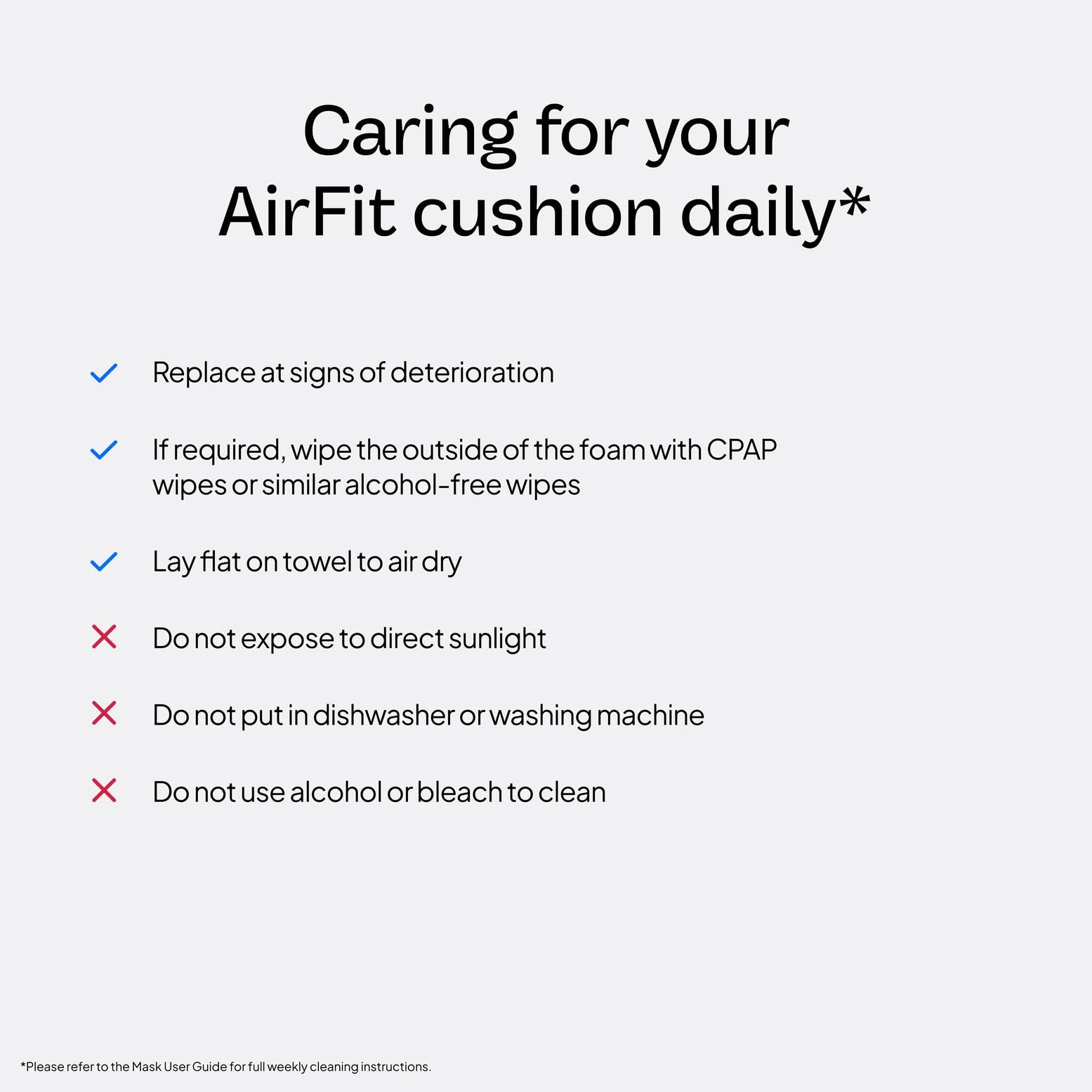 ResMed AirFit F30i cushion evita presión en la parte superior de la nariz