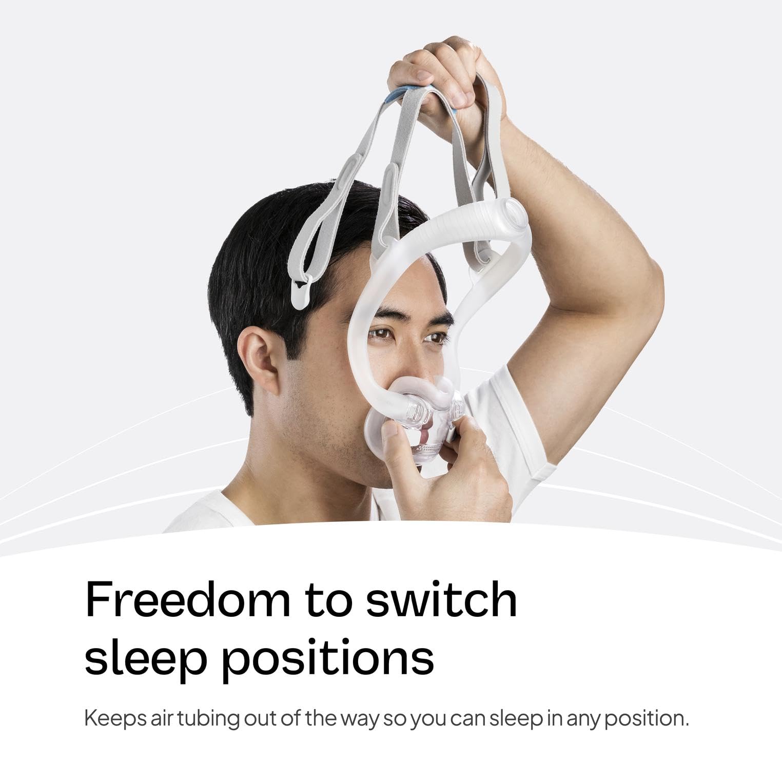 ResMed AirFit F30i: diseño compacto para montaje y ajuste fáciles.