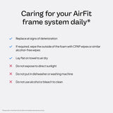 ResMed AirFit F30i diseño innovador: montaje sencillo del sistema de marco