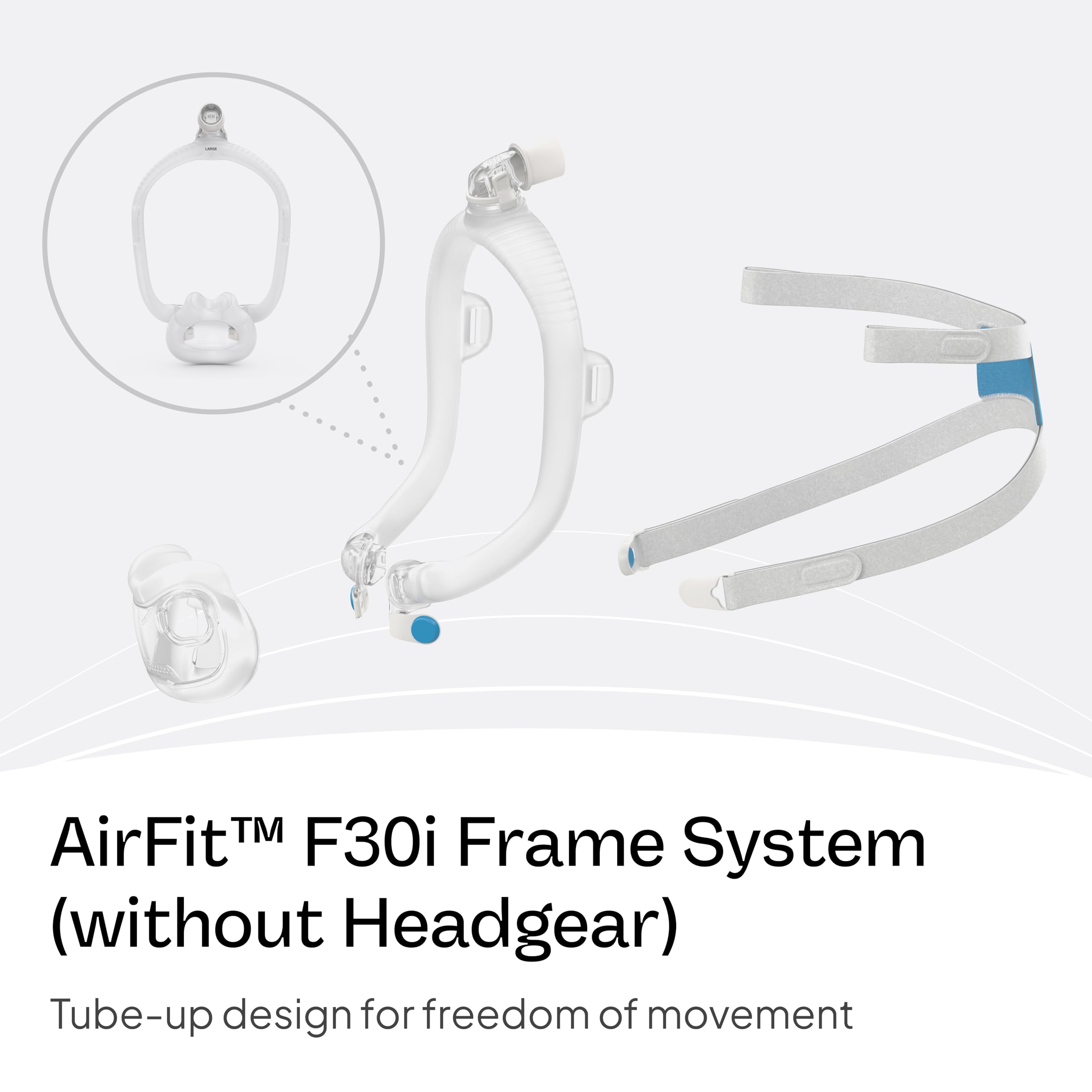 ResMed AirFit F30i, armazón minimalista en enfoque limpio
